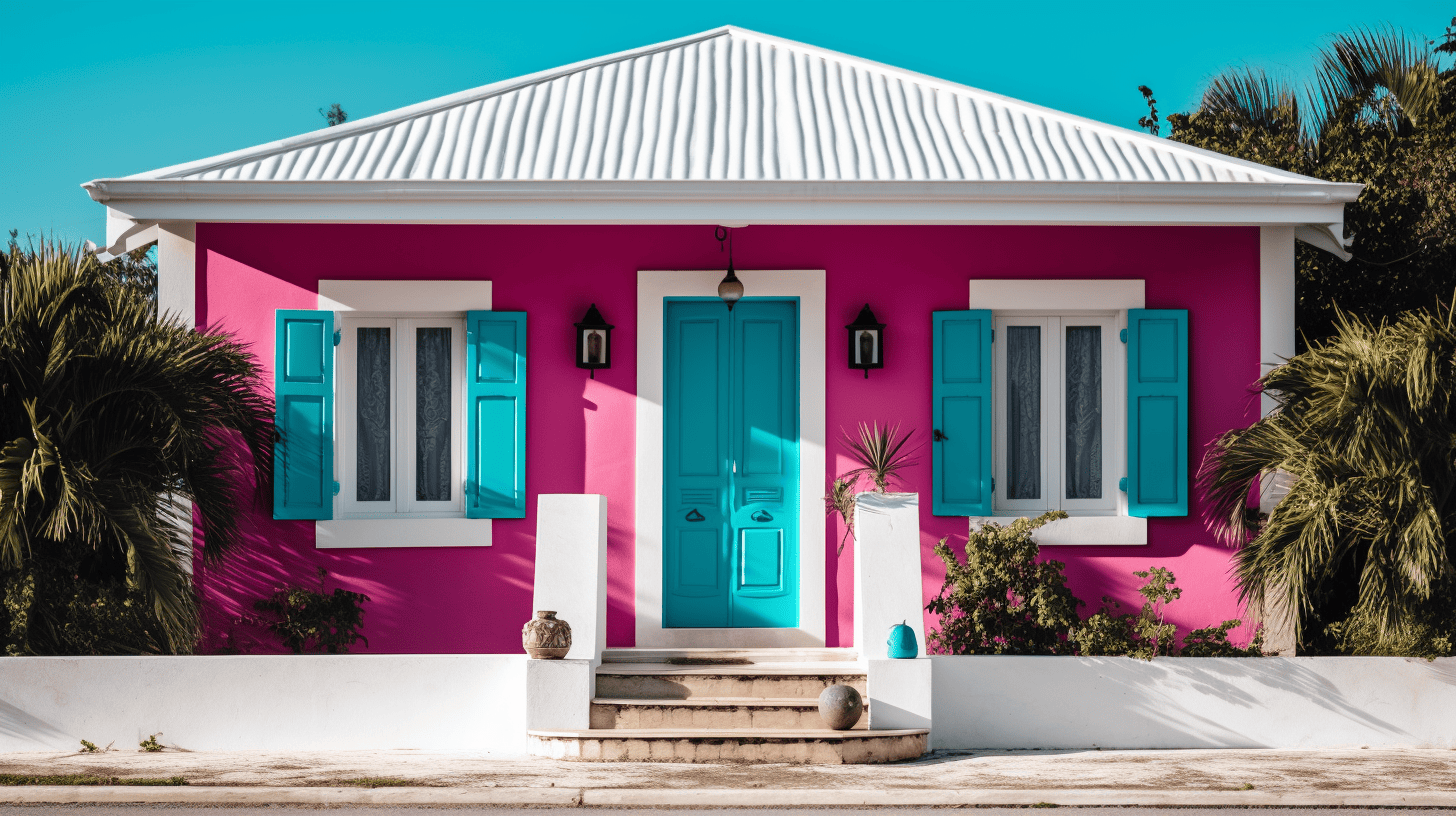 iglo ola A simple one level house with magenta exterior white t 9cab4f72 a455 48c7 9013 d52101e019e9