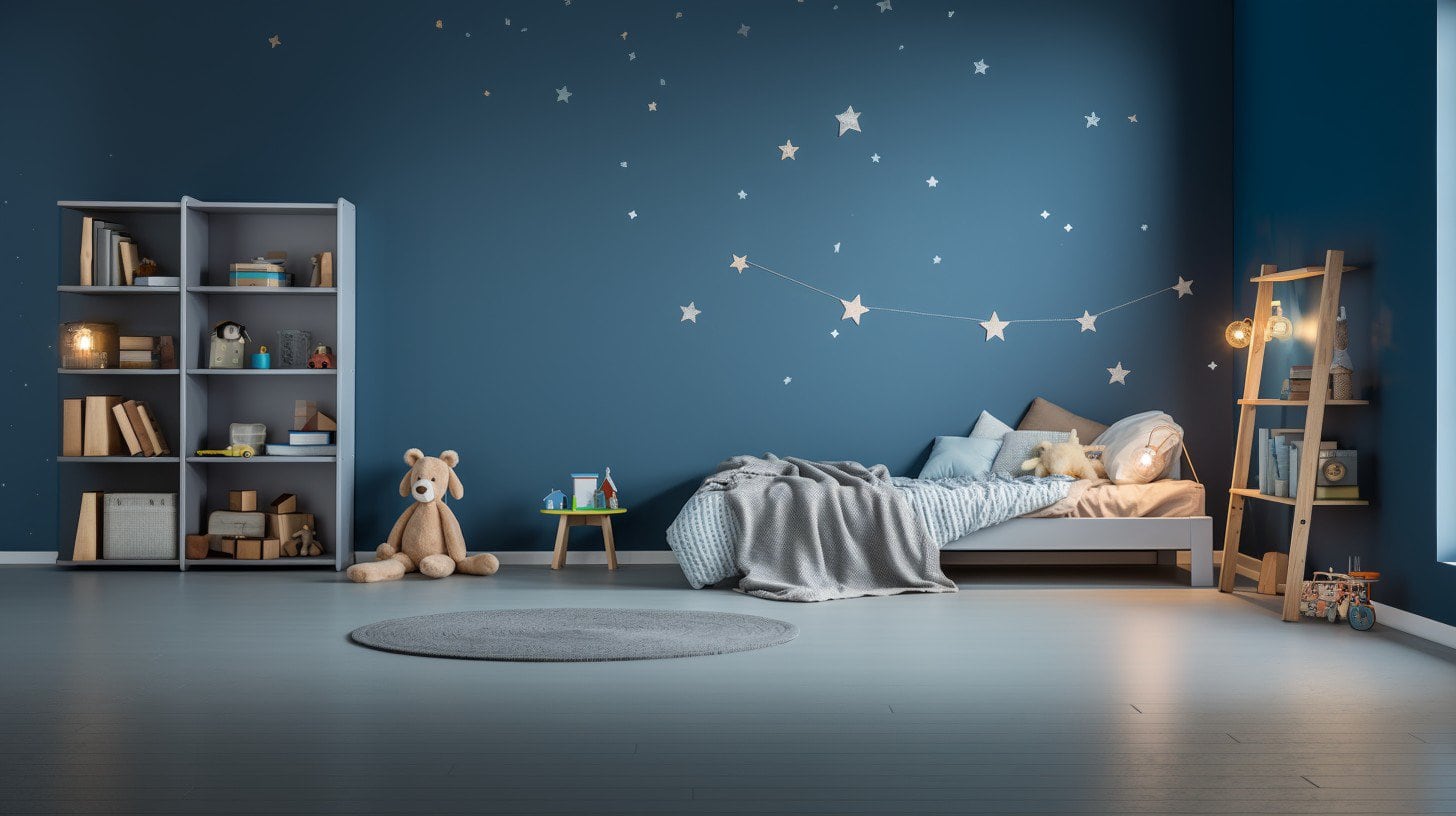 iglo ola a childs bedroom with steelblue colored walls taken li 7c24e915 6774 4abf 832b c762e7e43b12