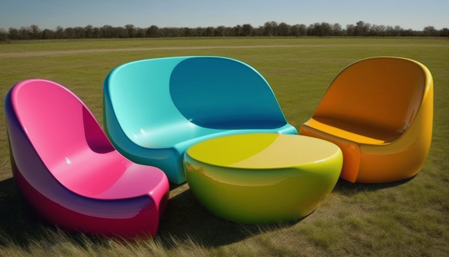 iglo ola plastic outdoor furniture with retro design painted in d217700e 594b 4890 a4af 63ab621ef5a9