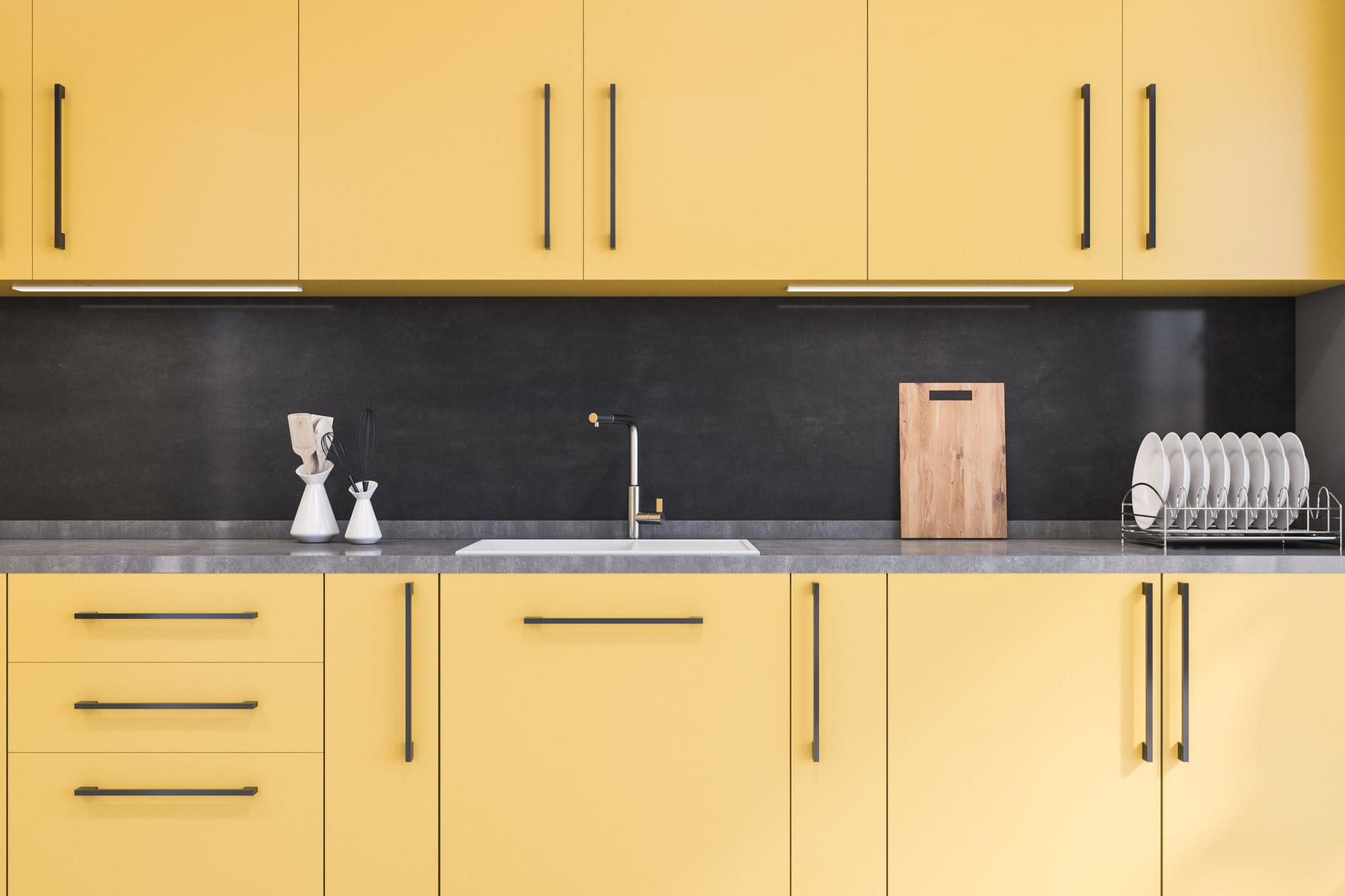 kithen cabinets yellow