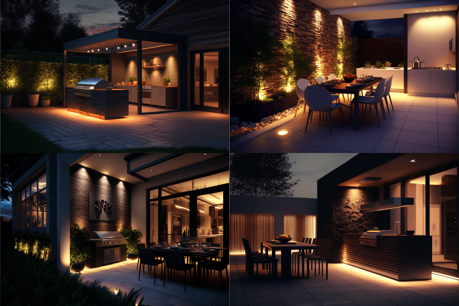 patio evening lighting modern furniture modern led lighting