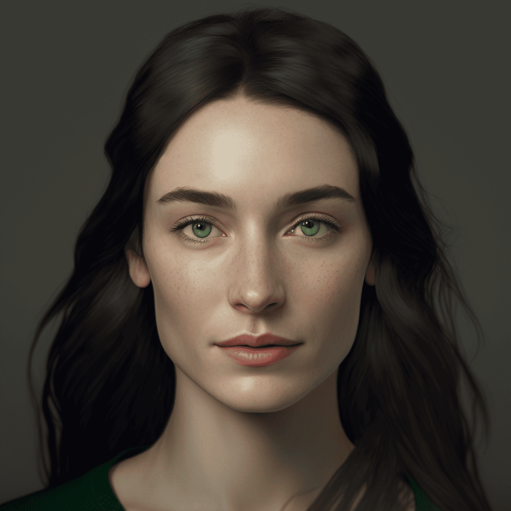 woman with green eyes